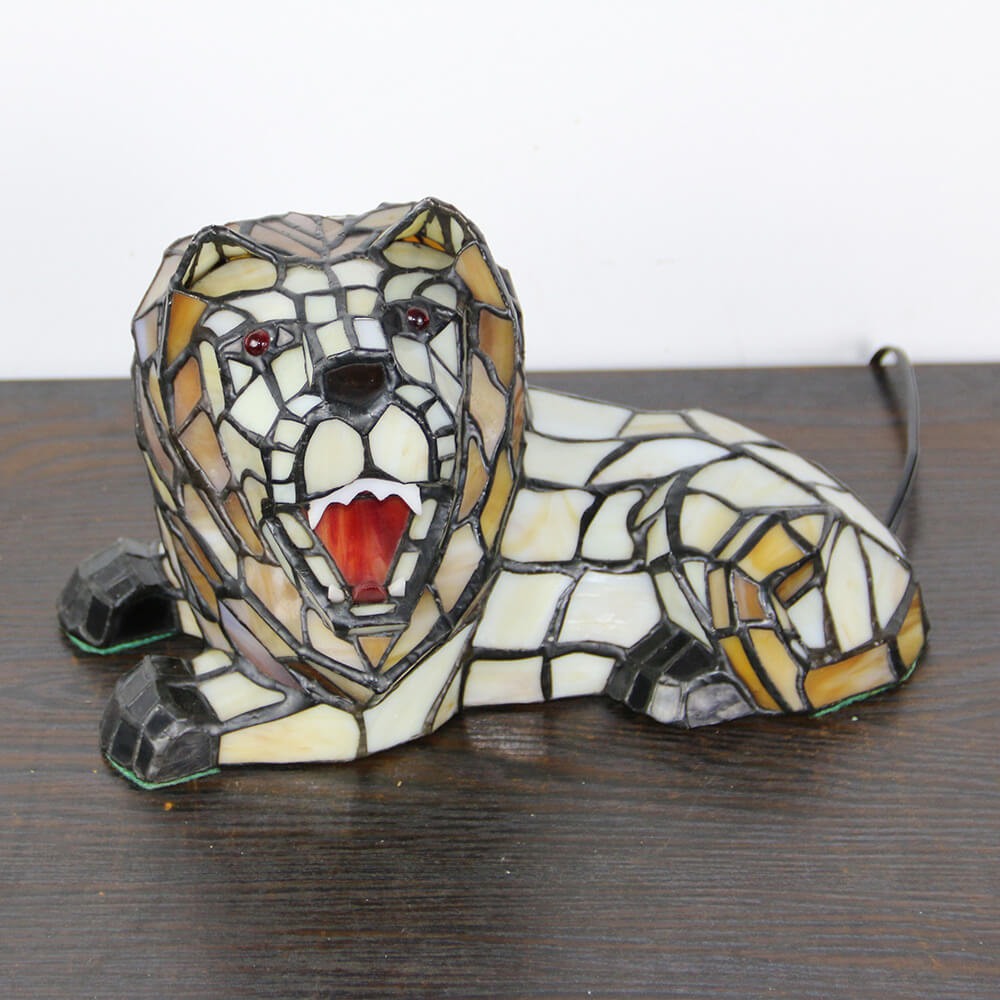 Tiffany Creative Animal Stained Glass 1-Light Table Lamp