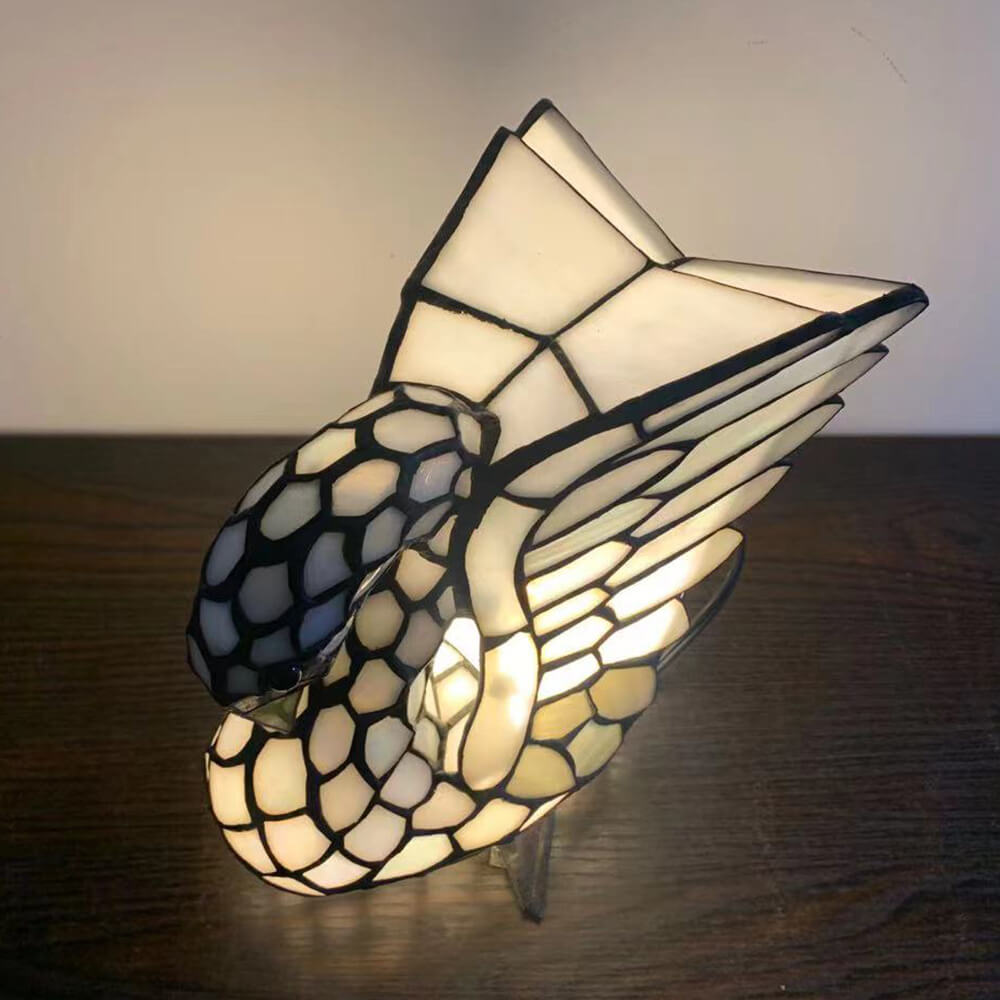 Tiffany Creative Animal Stained Glass 1-Light Table Lamp
