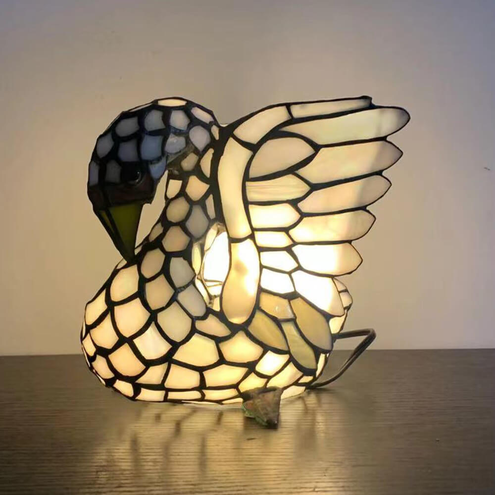 Tiffany Creative Animal Stained Glass 1-Light Table Lamp