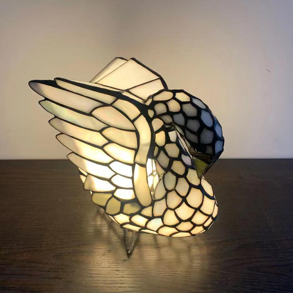 Tiffany Creative Animal Stained Glass 1-Light Table Lamp