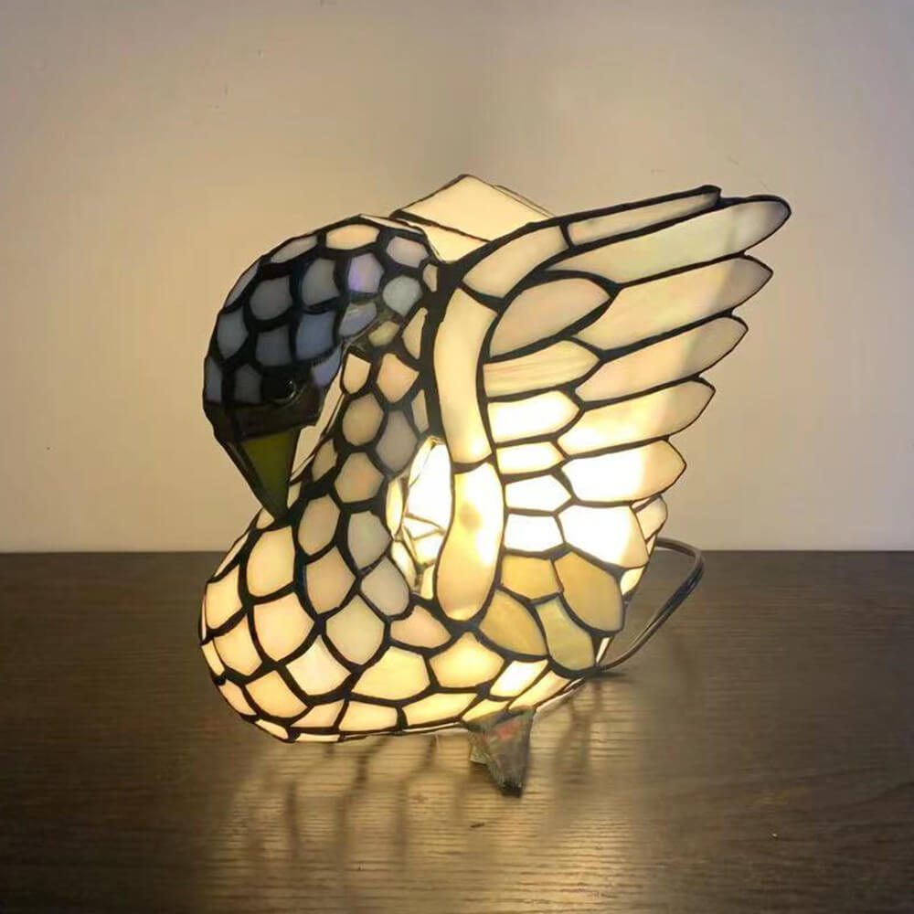 Tiffany Creative Animal Stained Glass 1-Light Table Lamp