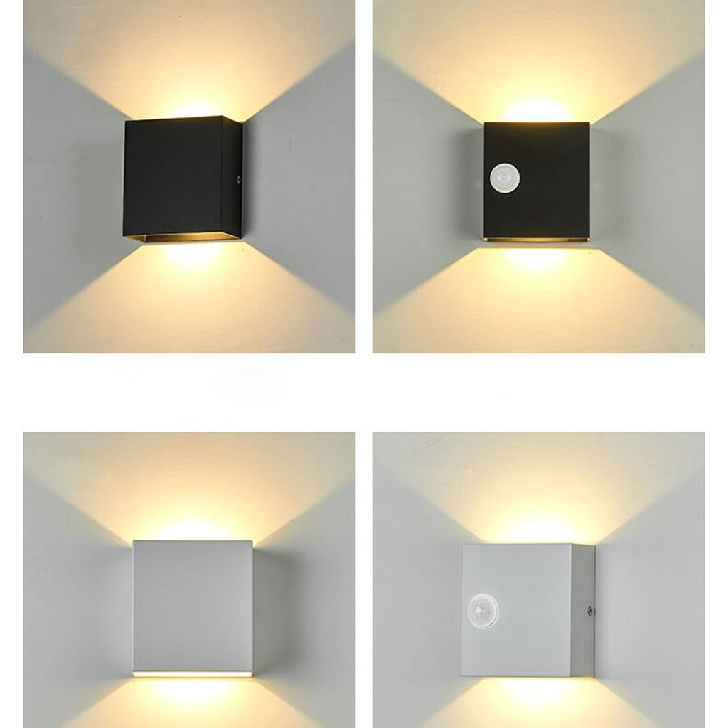 Modern Simple Square LED Body Sensor Wall Sconce