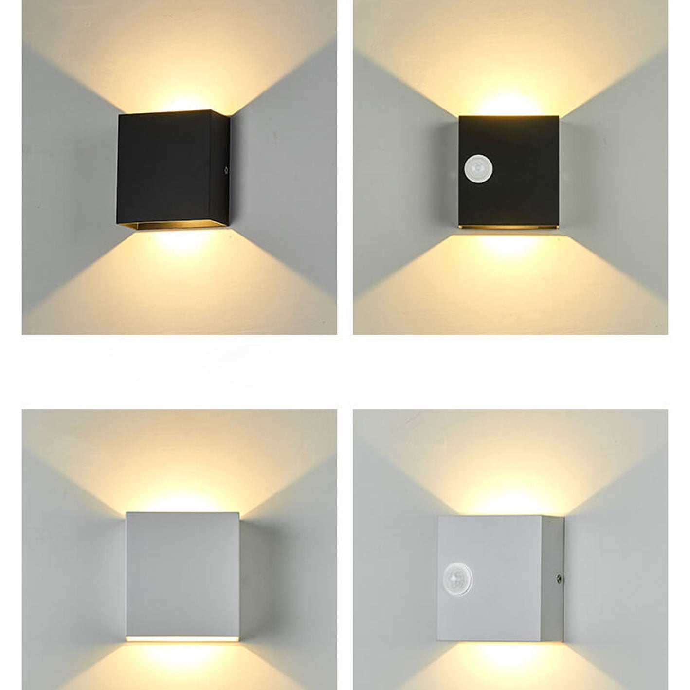Modern Simple Square LED Body Sensor Wall Sconce