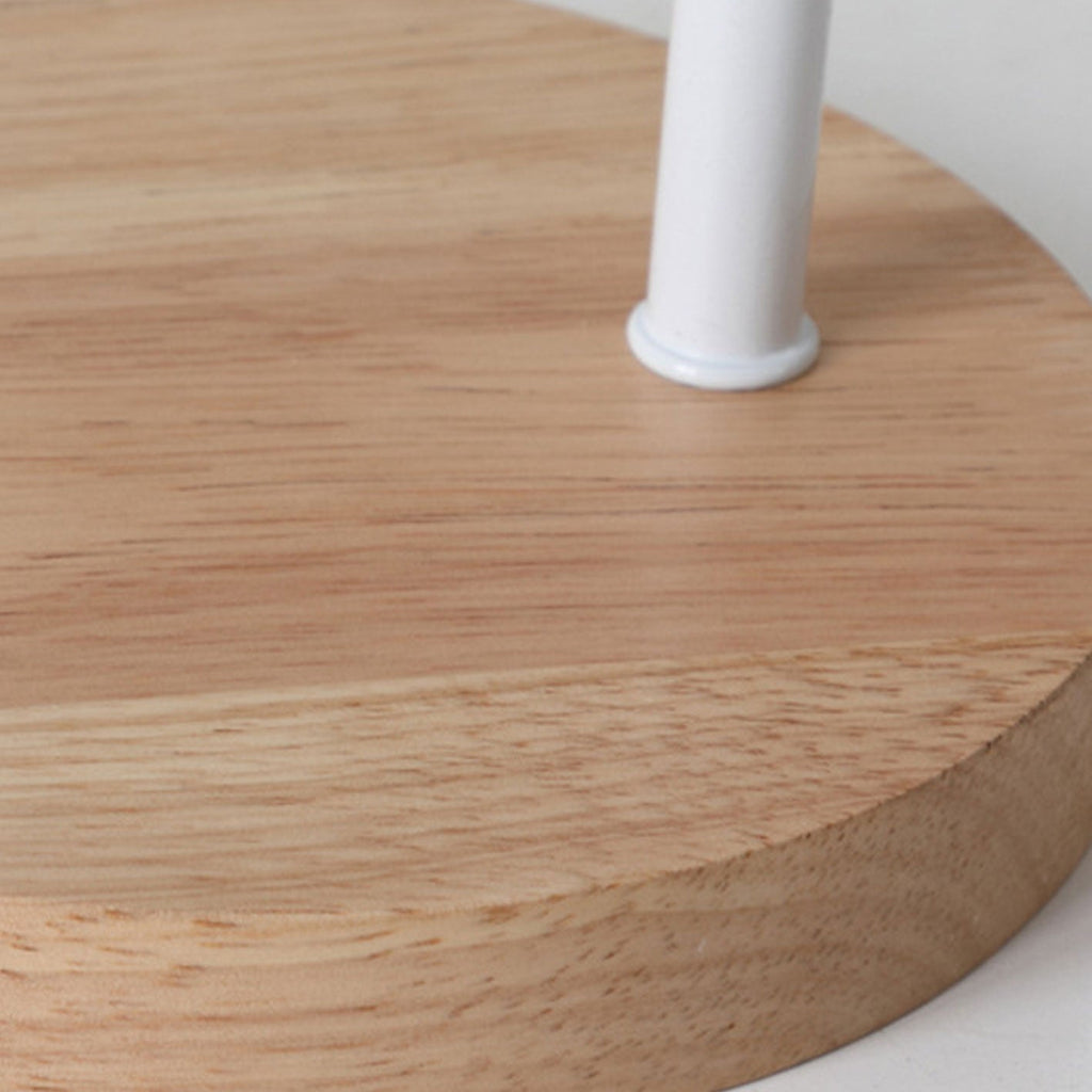 Nordic Minimalist Cone Linen Shade Wood Base Table Lamp