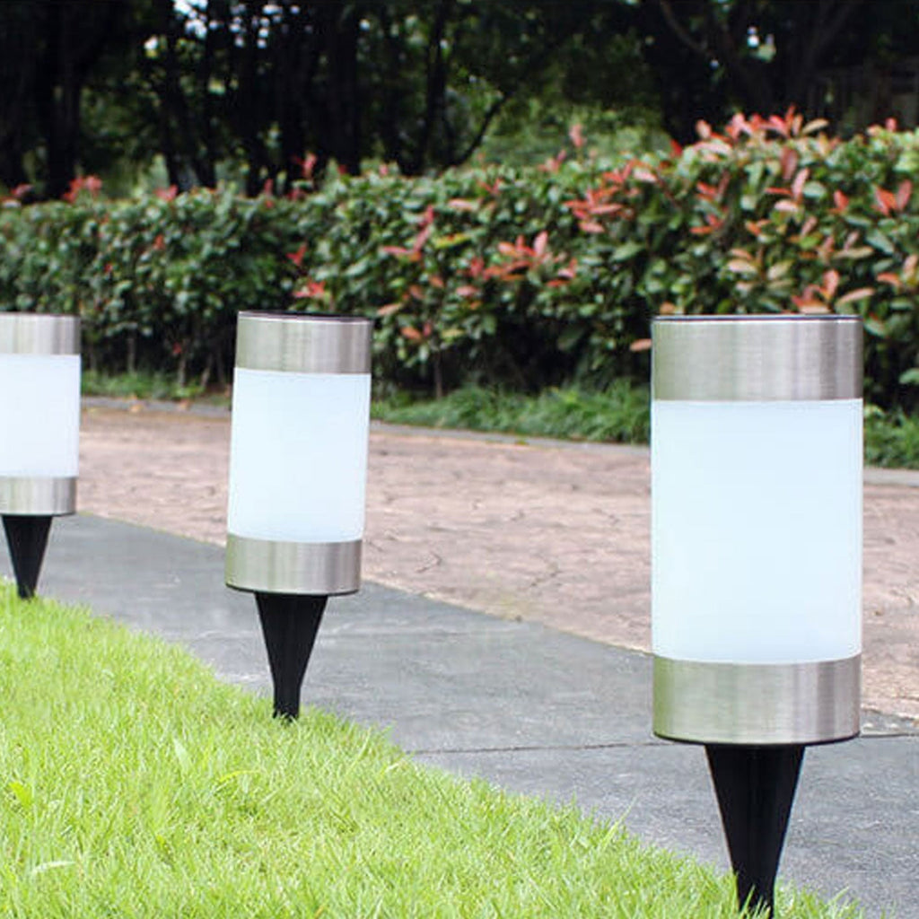 Modern White Outdoor Stake Light