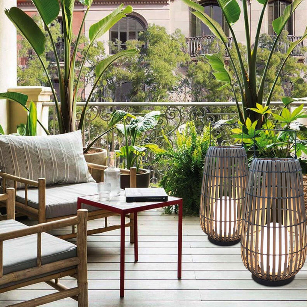 Modern Rattan Outdoor Stake Light
