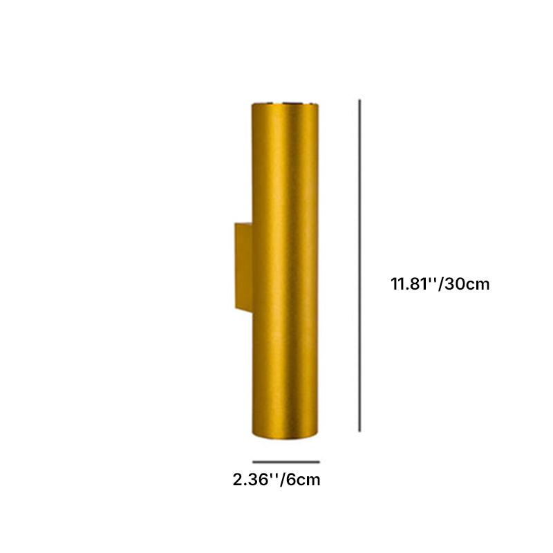 Modern Minimalist Round Aluminum Cylindrical Wall Sconce