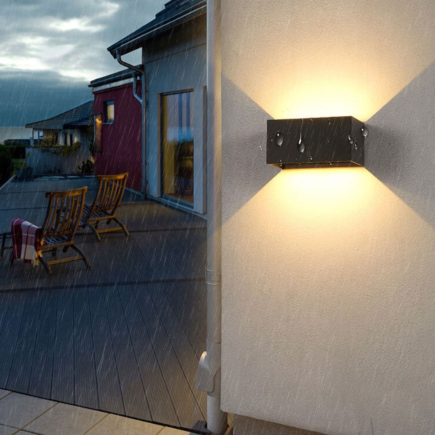 Modern Outdoor Waterproof Up Down LED Wall Sconce