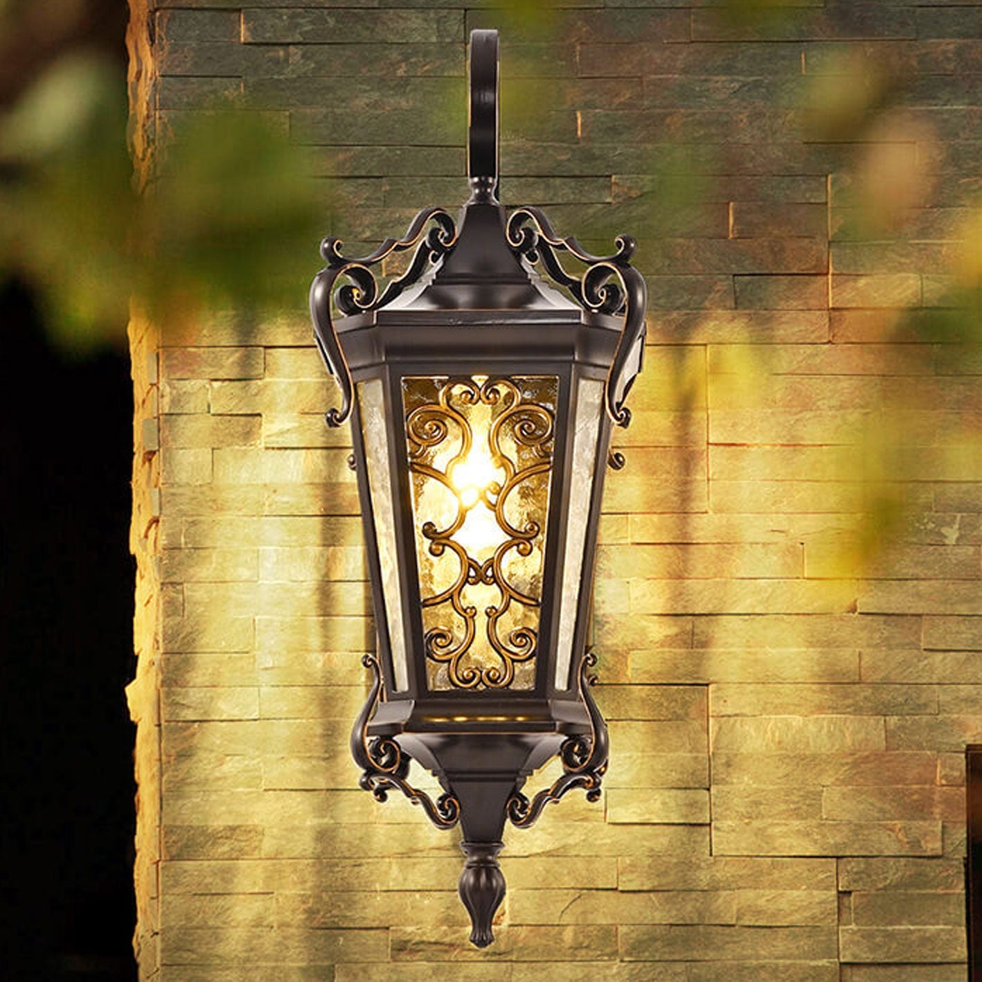 European Palace Outdoor Waterproof 1-Light Wall Sconce