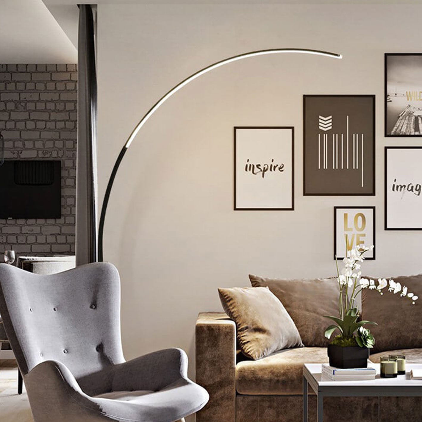 Sleek Modern White Floor Lamp