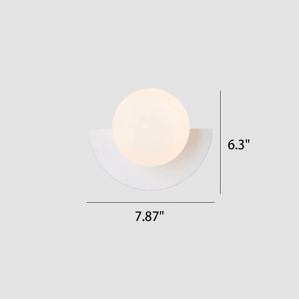 Modern Minimalist Colorful Spherical Glass Wall Sconce
