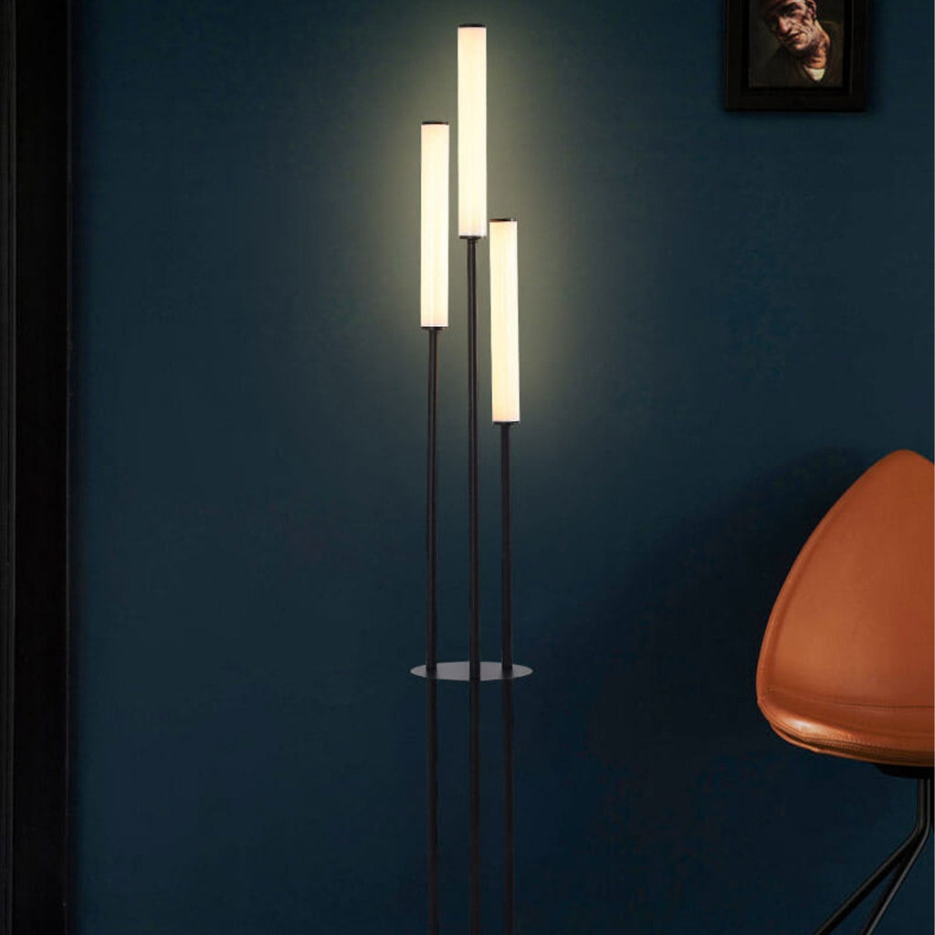 Contemporary Black 3-Light Floor Lamp