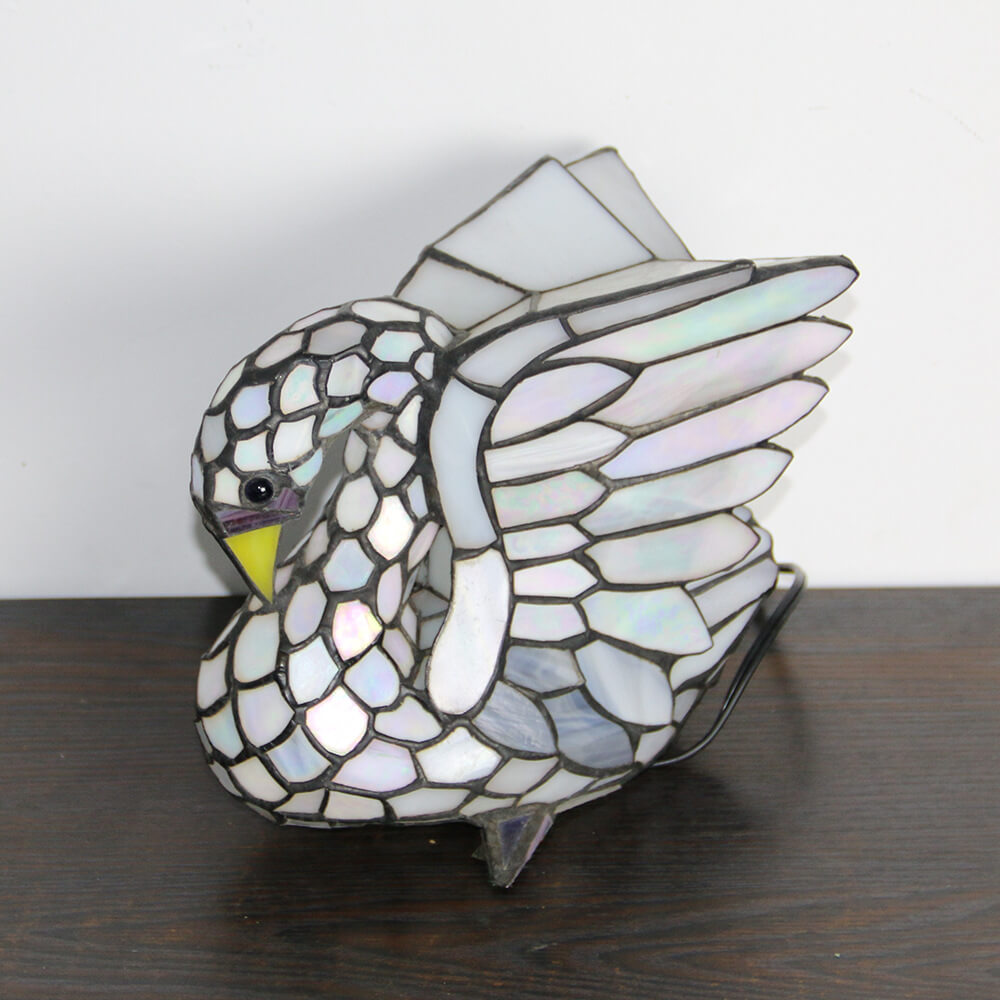 Tiffany Creative Animal Stained Glass 1-Light Table Lamp