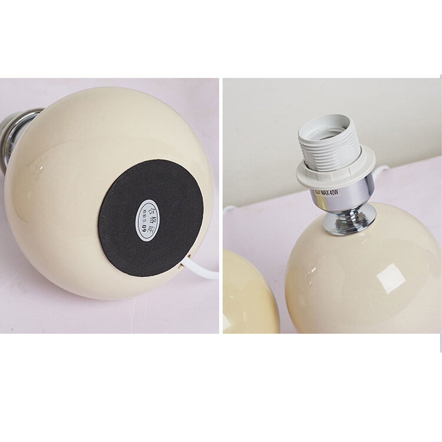 Nordic Minimalist Ceramic Pleated 1-Light Table Lamp