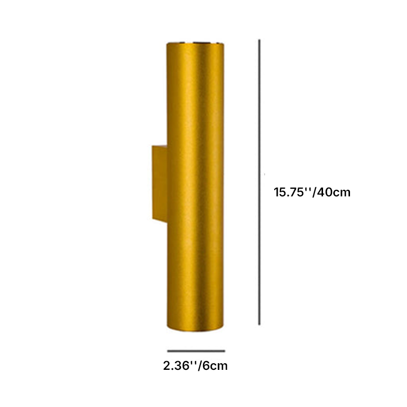 Modern Minimalist Round Aluminum Cylindrical Wall Sconce