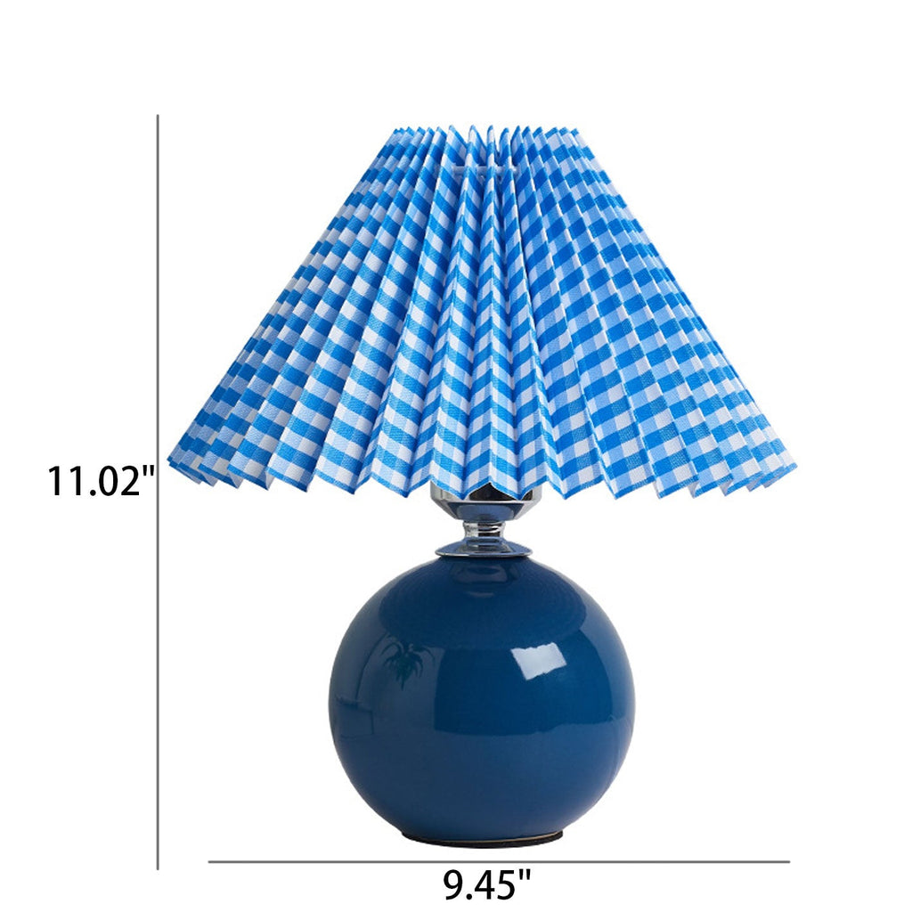 Nordic Minimalist Ceramic Pleated 1-Light Table Lamp