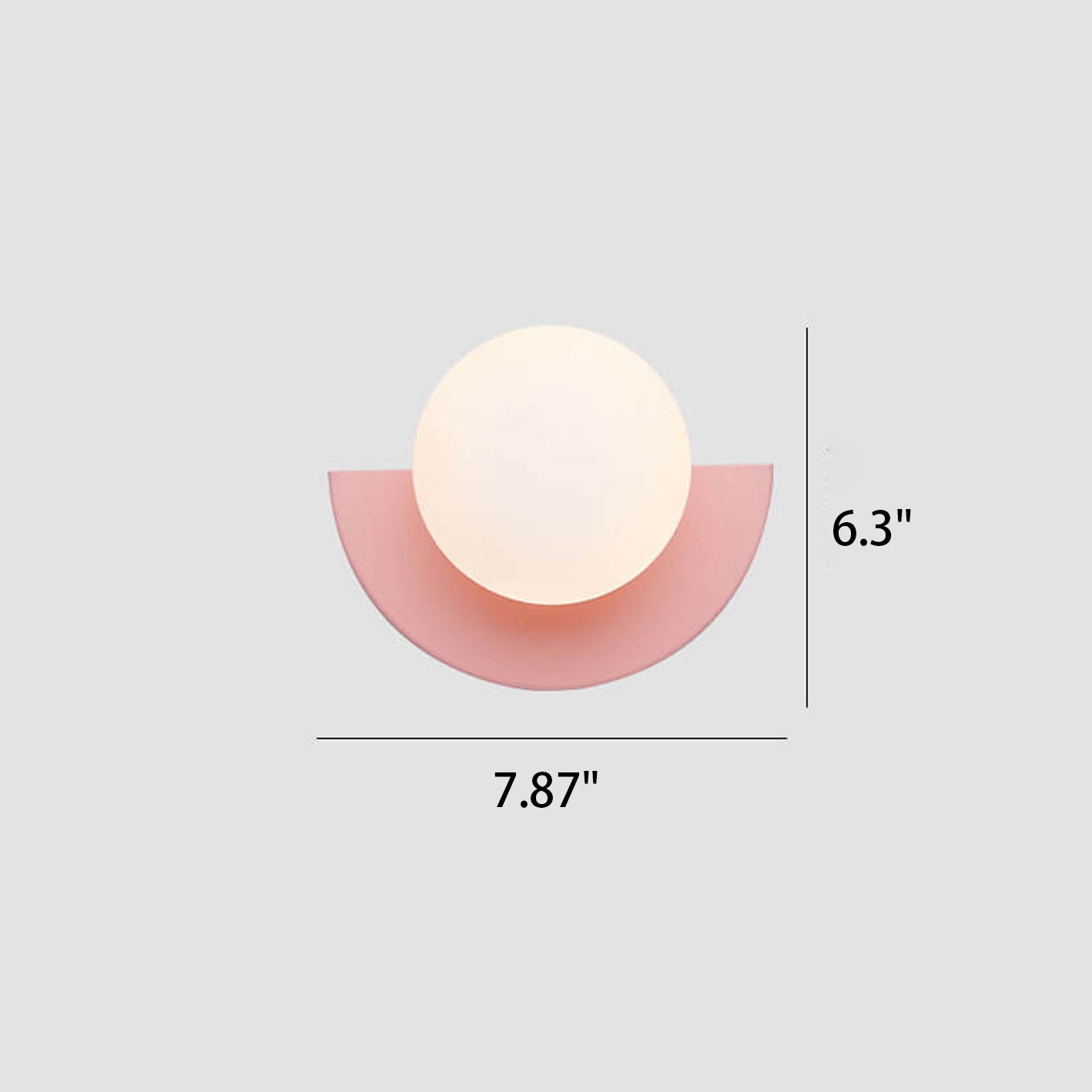 Modern Minimalist Colorful Spherical Glass Wall Sconce