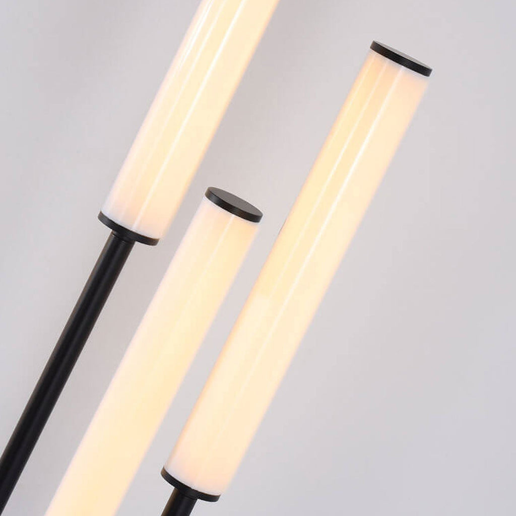 Contemporary Black 3-Light Floor Lamp