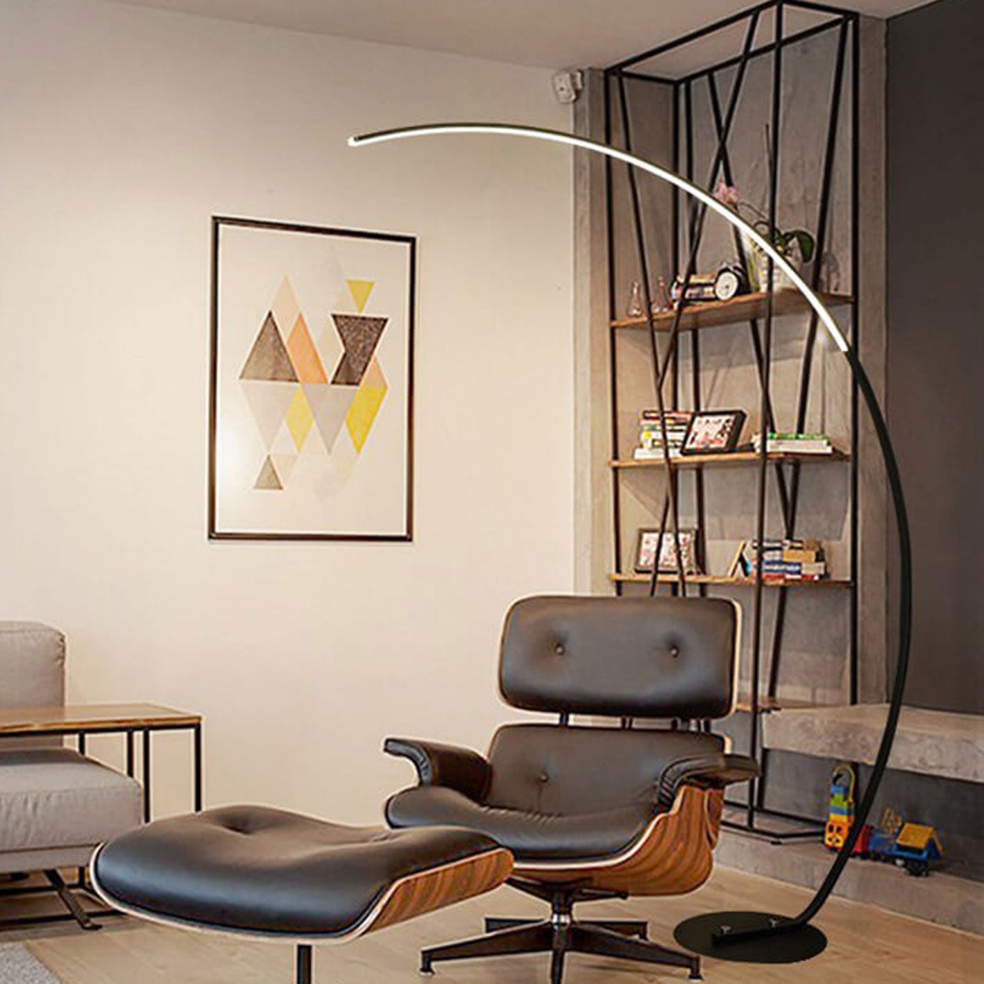 Sleek Modern White Floor Lamp