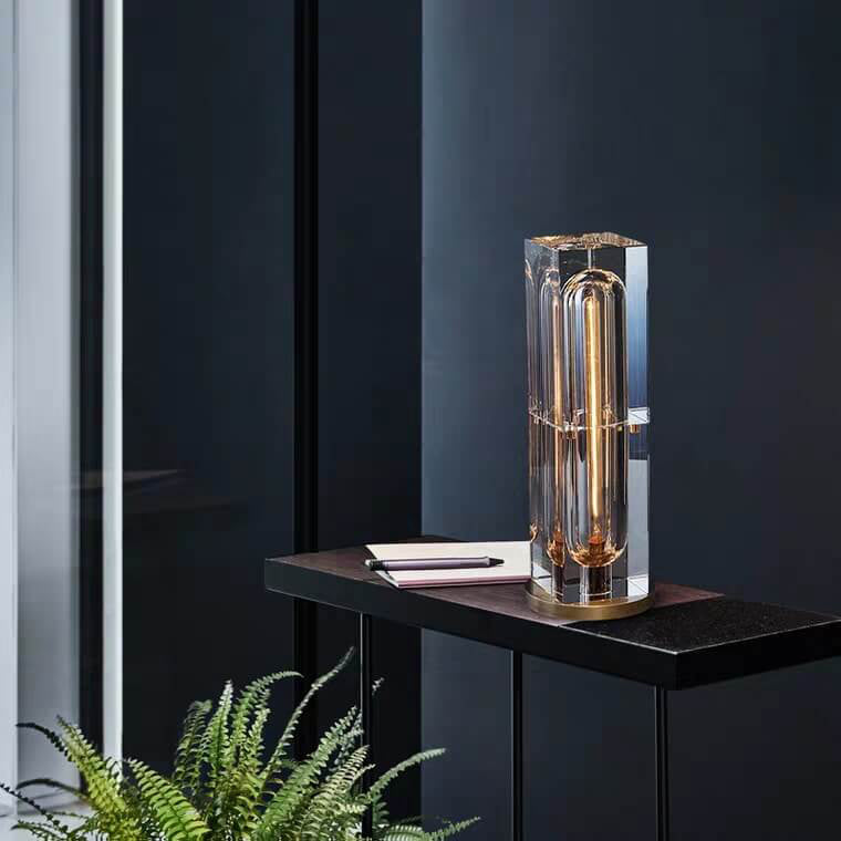 Modern Crystal-Geometric 1-Light Table Lamp