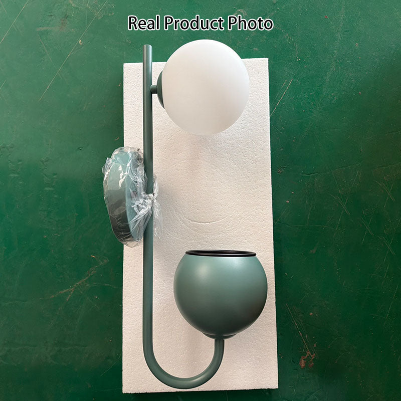 Sphere 1-Light Planting Pot Storage Wall Sconce