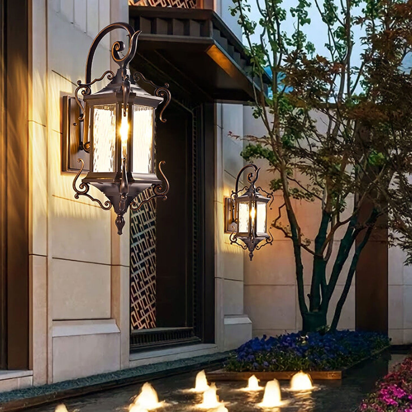 European Palace Outdoor Waterproof 1-Light Wall Sconce