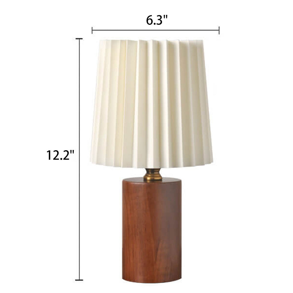 Elegant Vintage Korean Pleated Column Table Lamp Table Lamp