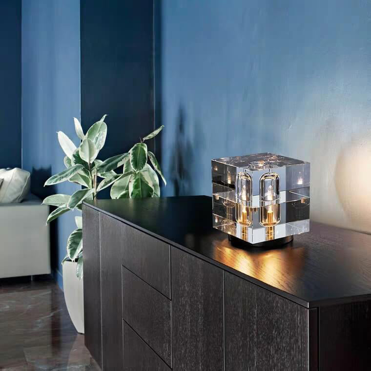 Modern Crystal-Geometric 1-Light Table Lamp