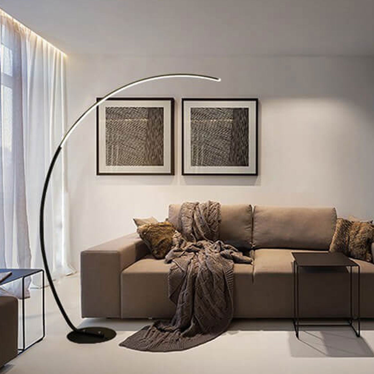 Sleek Modern White Floor Lamp