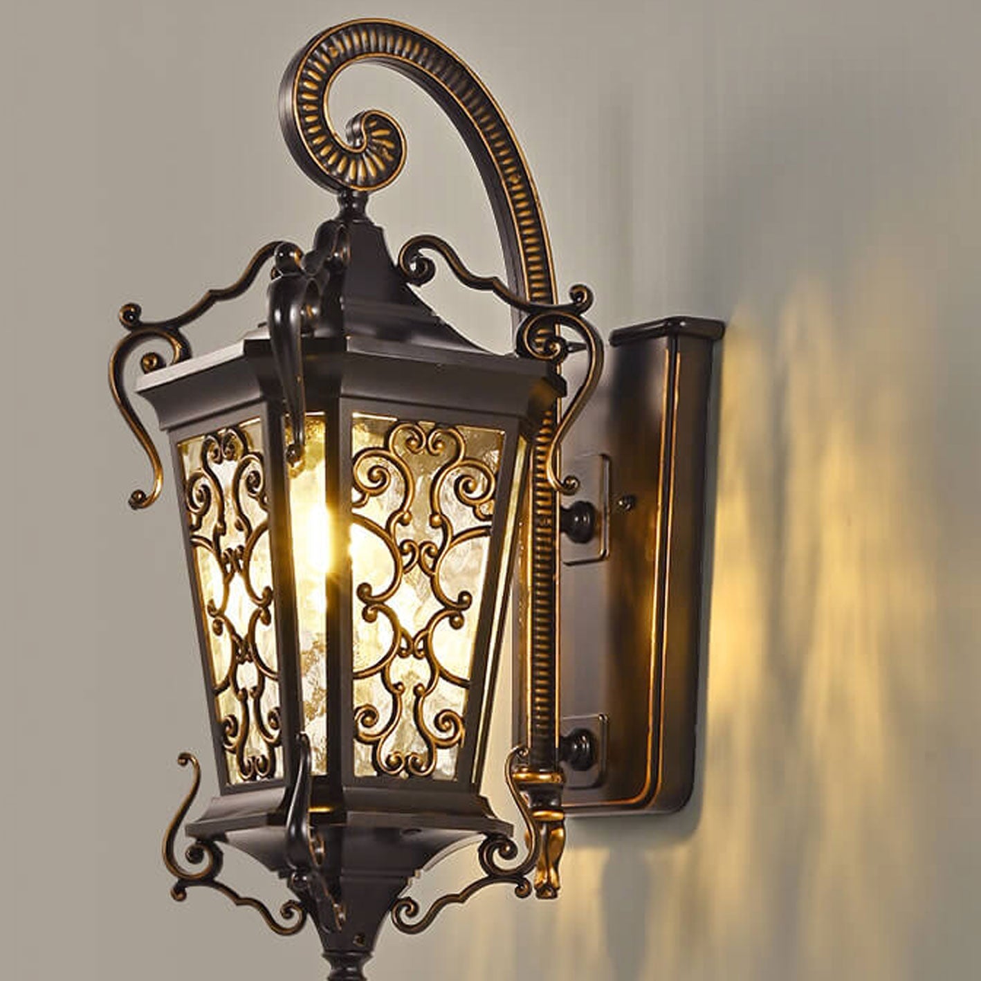 European Palace Outdoor Waterproof 1-Light Wall Sconce