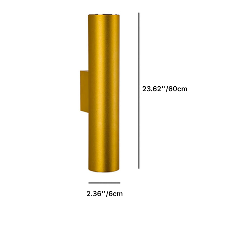 Modern Minimalist Round Aluminum Cylindrical Wall Sconce