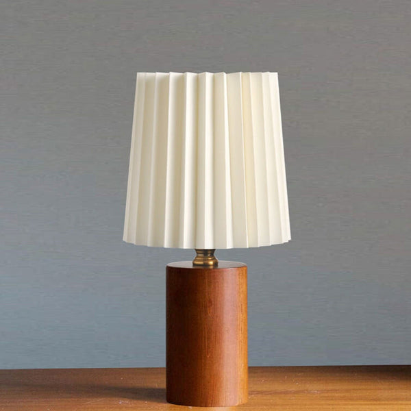 Elegant Vintage Korean Pleated Column Table Lamp Table Lamp