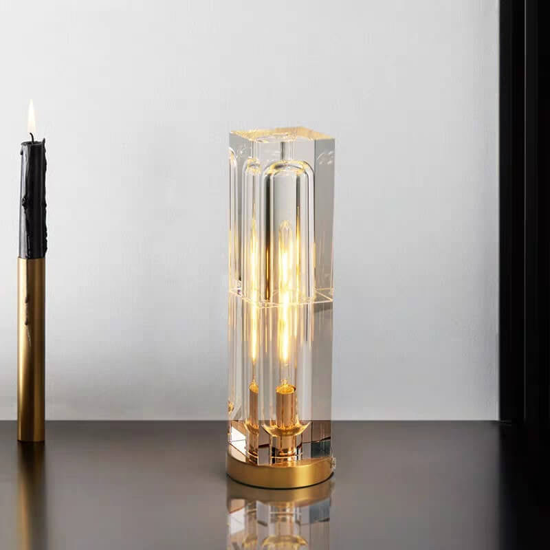 Modern Crystal-Geometric 1-Light Table Lamp