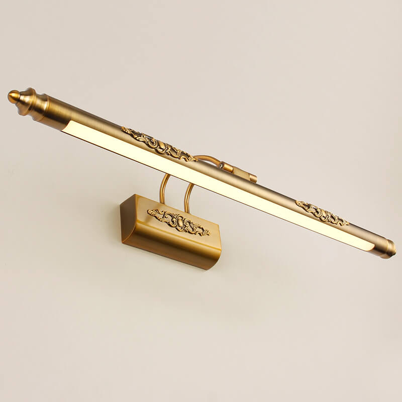 Retro European Carved LED Mirror Front Vanity Wall Sconce