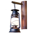 Vintage Horse Lantern Iron 1-Light Wall Sconce