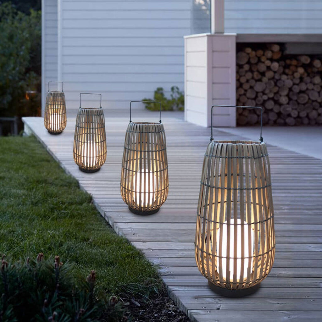 Modern Rattan Outdoor Stake Light