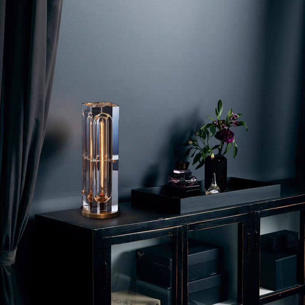 Modern Crystal-Geometric 1-Light Table Lamp