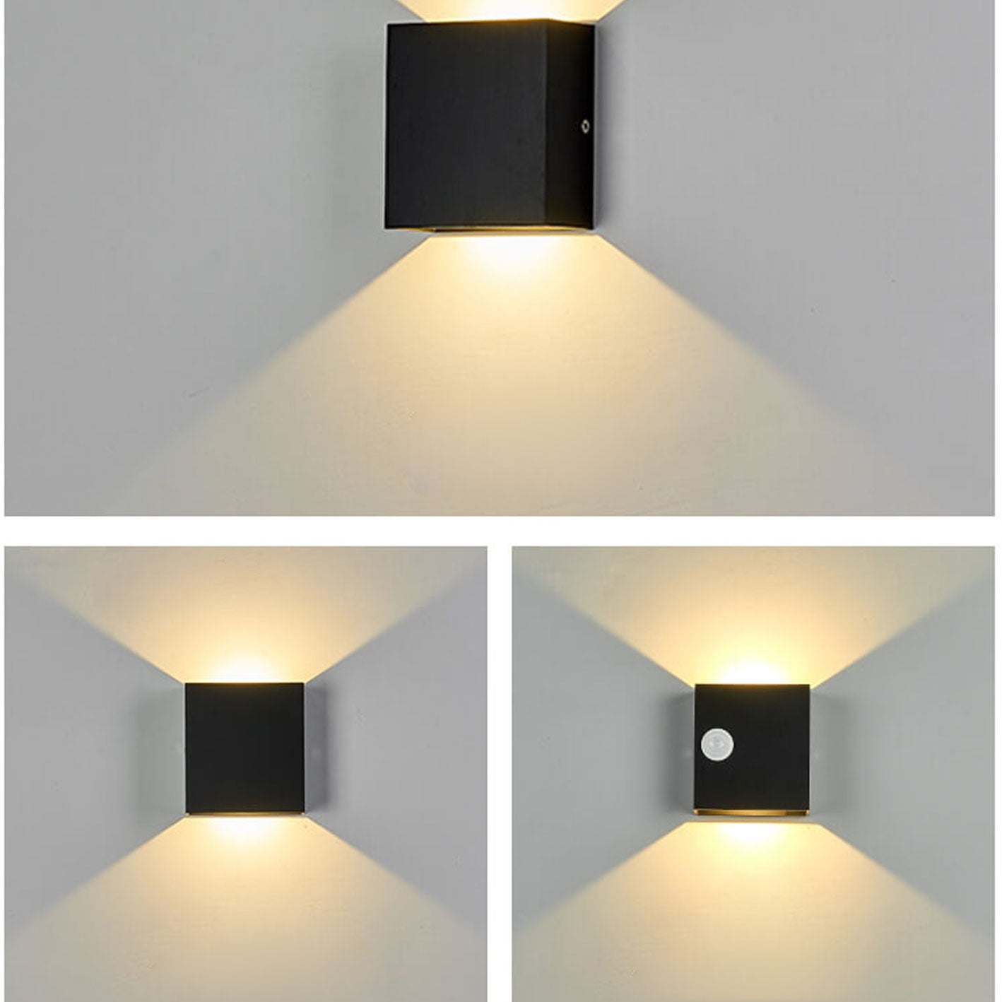 Modern Simple Square LED Body Sensor Wall Sconce