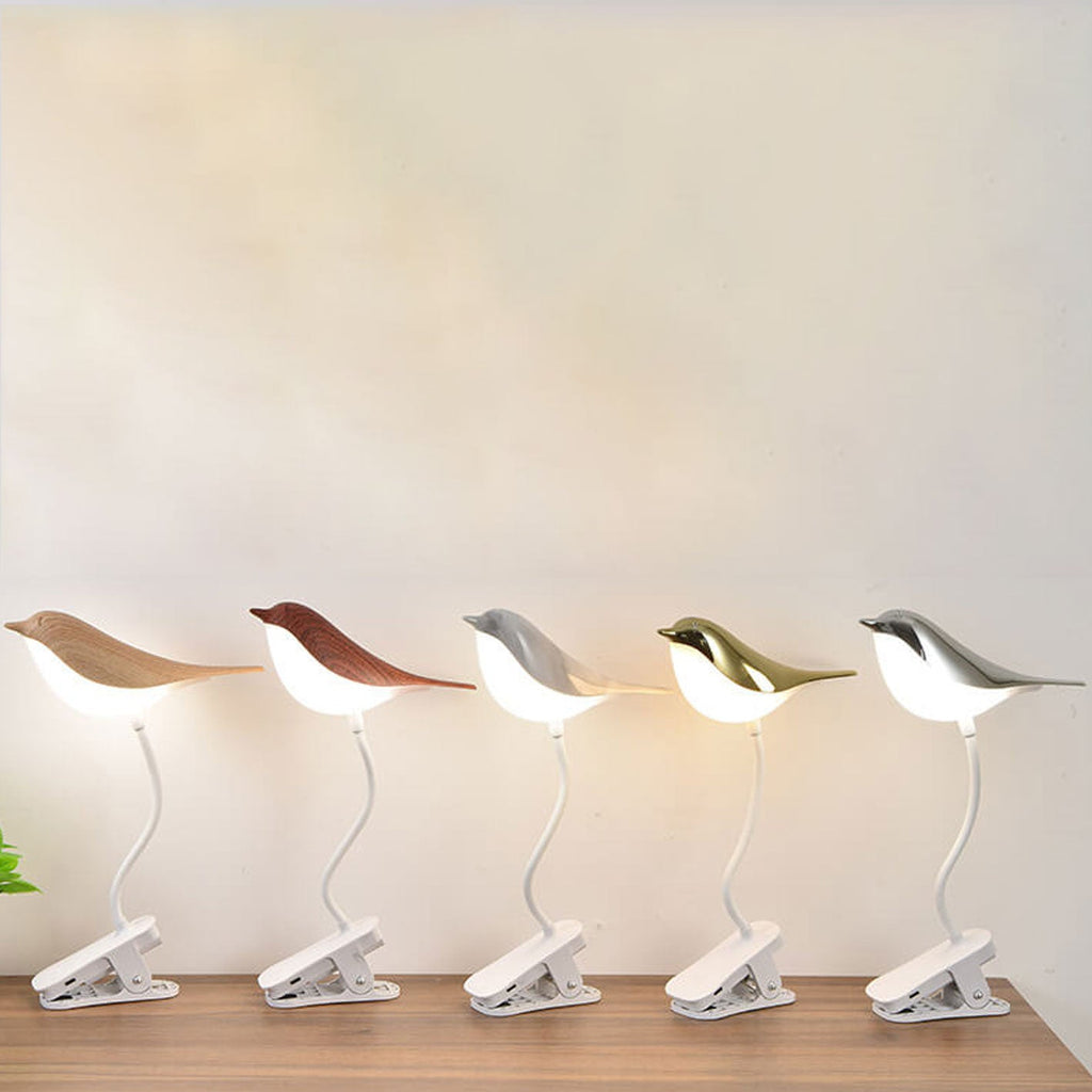 Nordic Creative Bird Clip USB Charging LED Night Table Lamp
