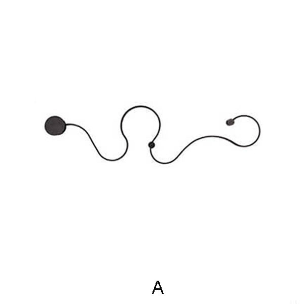 Modern Long Aluminum Snake Shaped Curved Wall Sconce