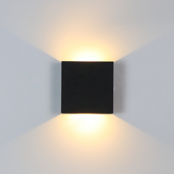 Modern Minimalist Small Cube Aluminum Waterproof LED Wall Light