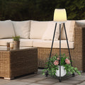Art Deco White Outdoor Stake Light