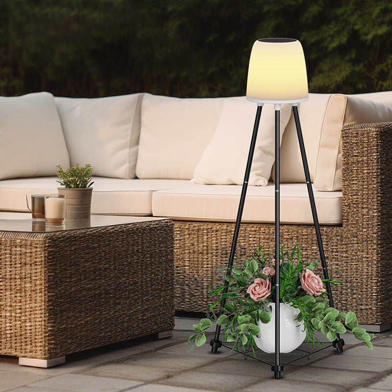 Art Deco White Outdoor Stake Light