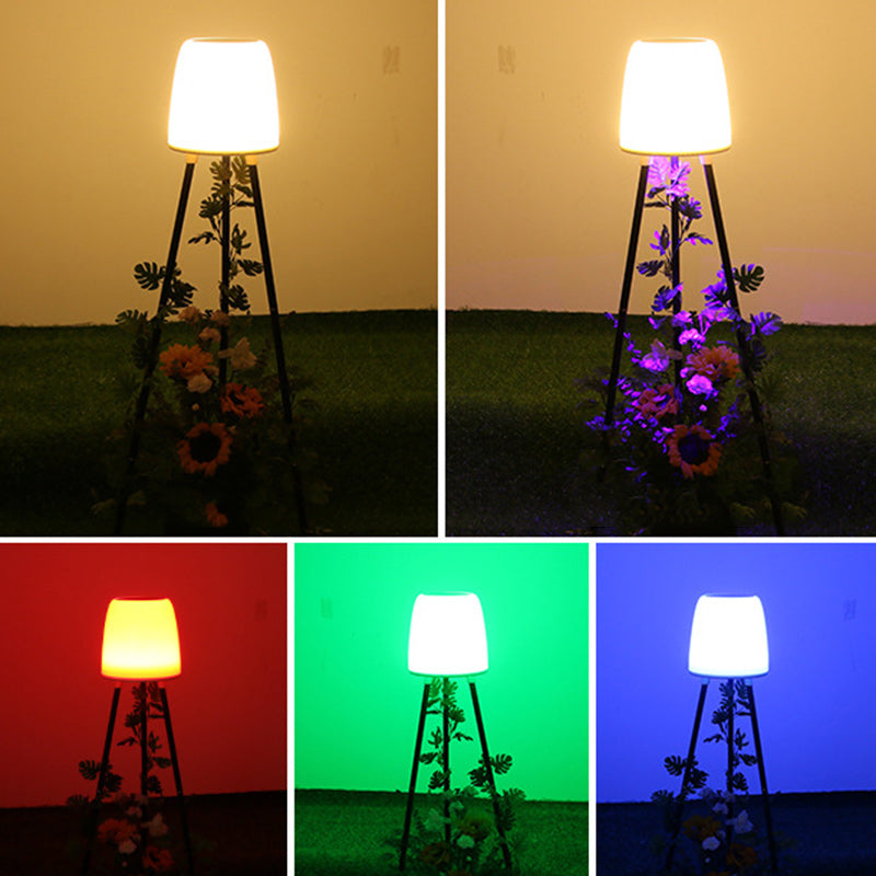 Art Deco White Outdoor Stake Light