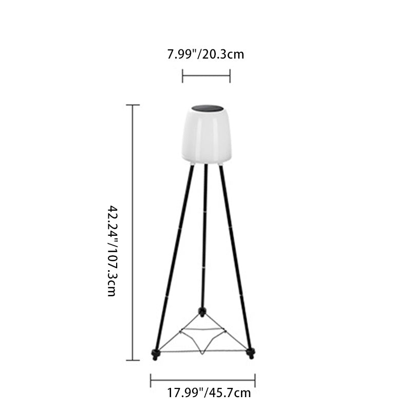 Art Deco White Outdoor Stake Light