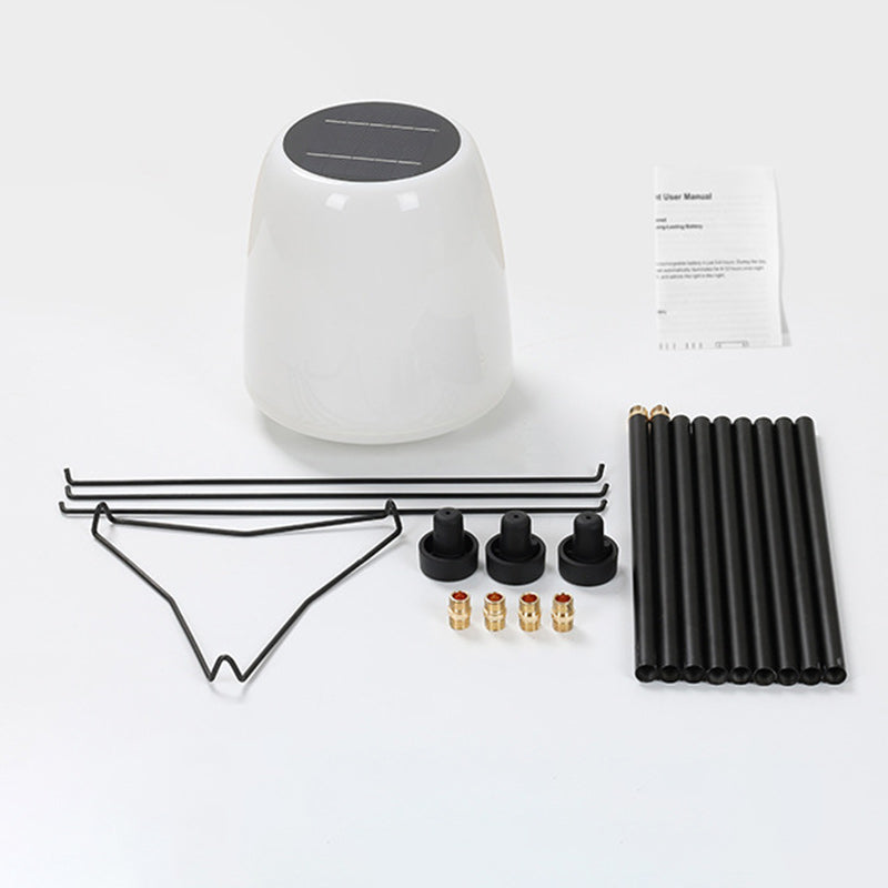Art Deco White Outdoor Stake Light