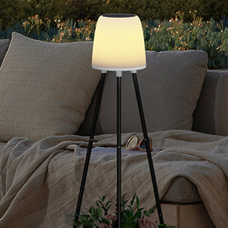 Art Deco White Outdoor Stake Light