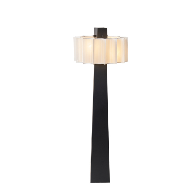 Japanese Black & White 4-Light Floor Lamp