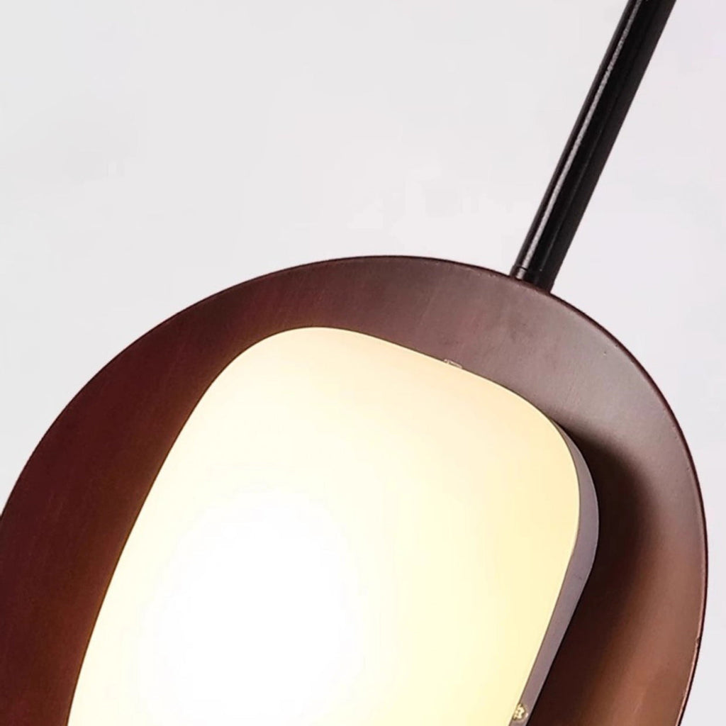 Scandinavian Reddish Brown 3-Light Floor Lamp