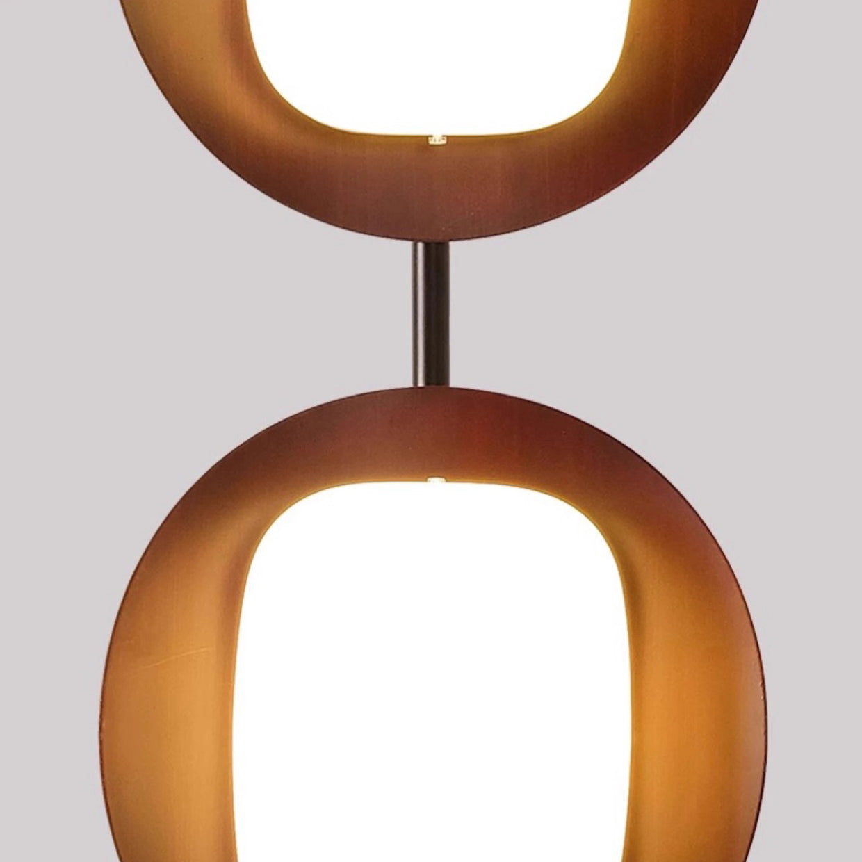 Scandinavian Reddish Brown 3-Light Floor Lamp